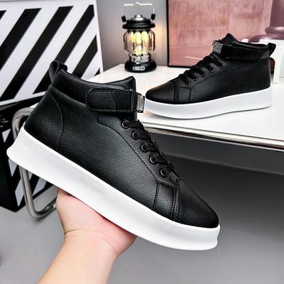 Jarné Jesenné Klasické Čierne Topánky pre Mužov Priedušné Platformové Pánske Ležérne Topánky Šnurovacie Vysoké Topánky Muži Zapatos Para Hombres