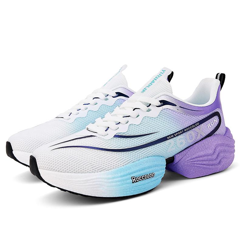 Men's shoes breathable and light sports shoes shock-absorbing carbon board running shoes couple's personalized color matching