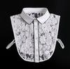 Women Embroidery Lace Detachable Lapel Fake Collar Shirt White Ruffles False Collar Woman Removable False Blouse Nep Kraagie
