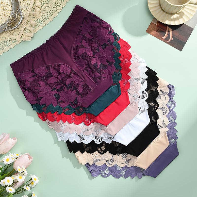 1 ks Bezešvé dámské kalhotky s vysokým pasem, antibakteriální trojúhelníkové kalhotky, plus size kalhotky, dámské bezešvé kalhotky