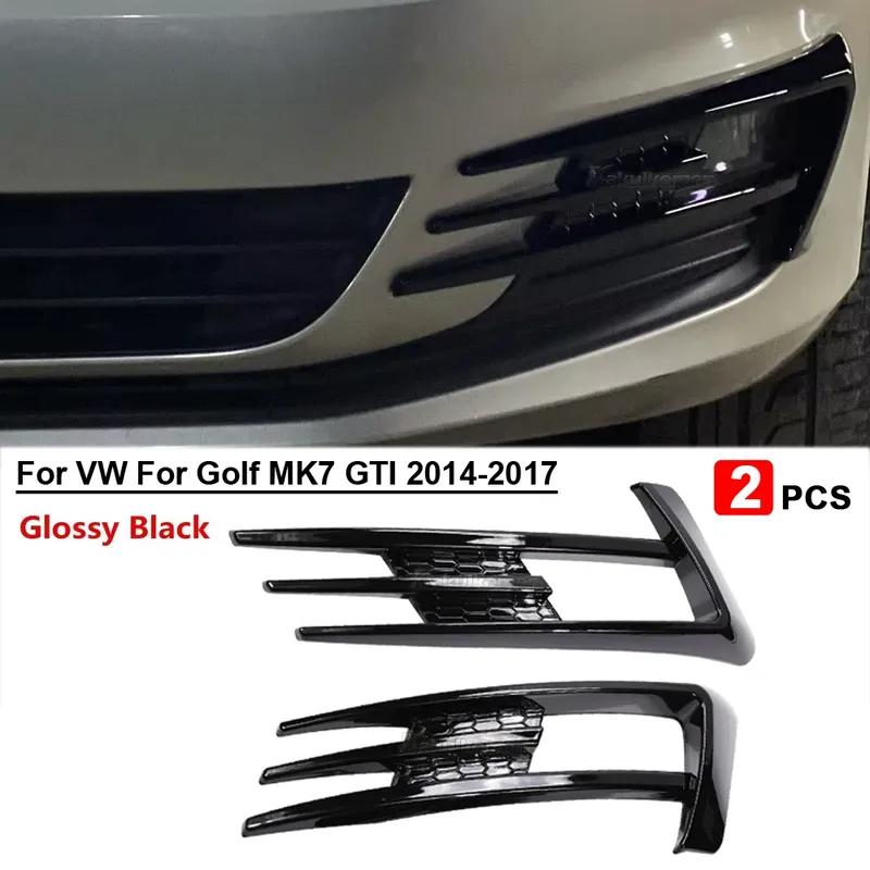 New Style 1Pair Car Front Fog Light Grille Grill Car Fog Lamp Lower Bumper Grill Trim For VW Golf 7 MK7 GTI 2014 2015 2016 2017