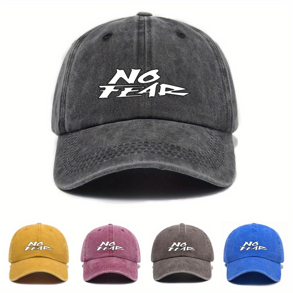 Adjustable NO FEAR Baseball Cap Urban Street Fashion Retro NO FEAR Adjustable Baseball Cap with Sun Protection Unisex Cas