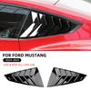 Carbon Fiber Style Rear Side Spoiler for Ford Mustang GT S650 2024-2026, Gloss Black Triangular Splitter