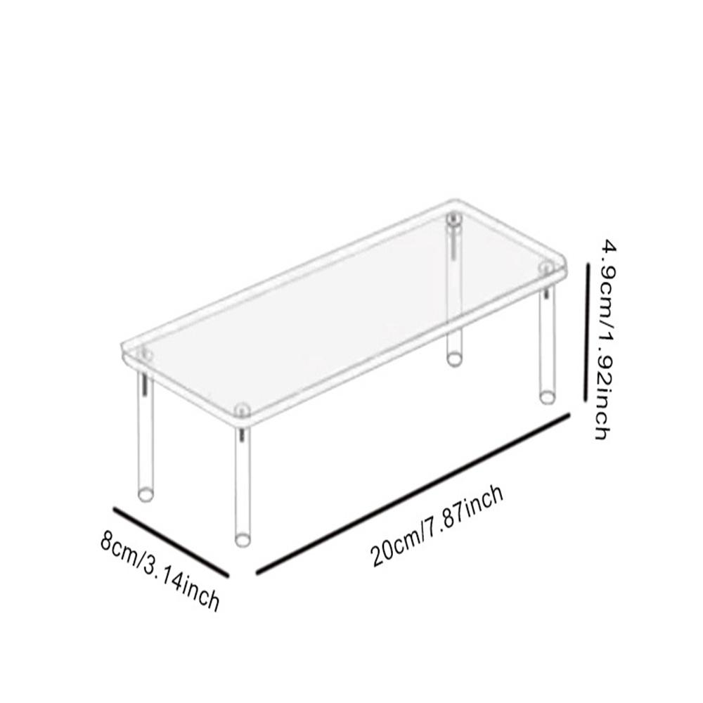 

1pc Acrylic Display Stand 1/2/3/4 Tier Acrylic Riser Display Shelf For Cupcake Perfume Doll Transparent Blind Box Storage Shelf