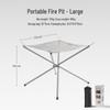 OEING Portable Outdoor Folding Fire Pit & Grill