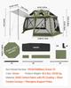 Pop up Gazebo Screen Tent, 3.96 x 3.96 m, 13-Sided Spherical Camping Canopy Tent with Removable Top & Carry Bag, Quick-Set & Bite-Proof, Screen House