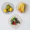 Cesto Portfrutta in Filo Metallico Decorativo Porta Frutta da Banco per Cucina Decorazione per la Casa a Un Livello Ciotola da Portata in Ferro per Frutta Verdura Snack