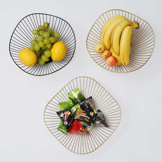 Cesto Portfrutta in Filo Metallico Decorativo Porta Frutta da Banco per Cucina Decorazione per la Casa a Un Livello Ciotola da Portata in Ferro per Frutta Verdura Snack