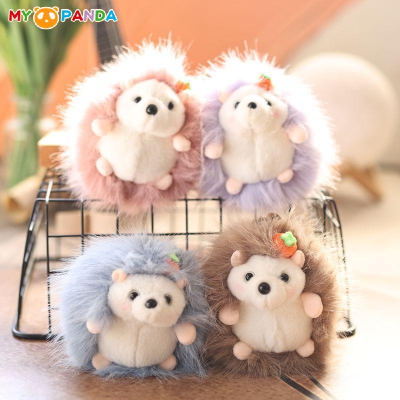 1Pcs Cute And Charming Adorable Animal Pendant Cartoon Hedgehog Doll Keychain Gentle Stuffed Plush Toy Home Decoration Children Present Designed For