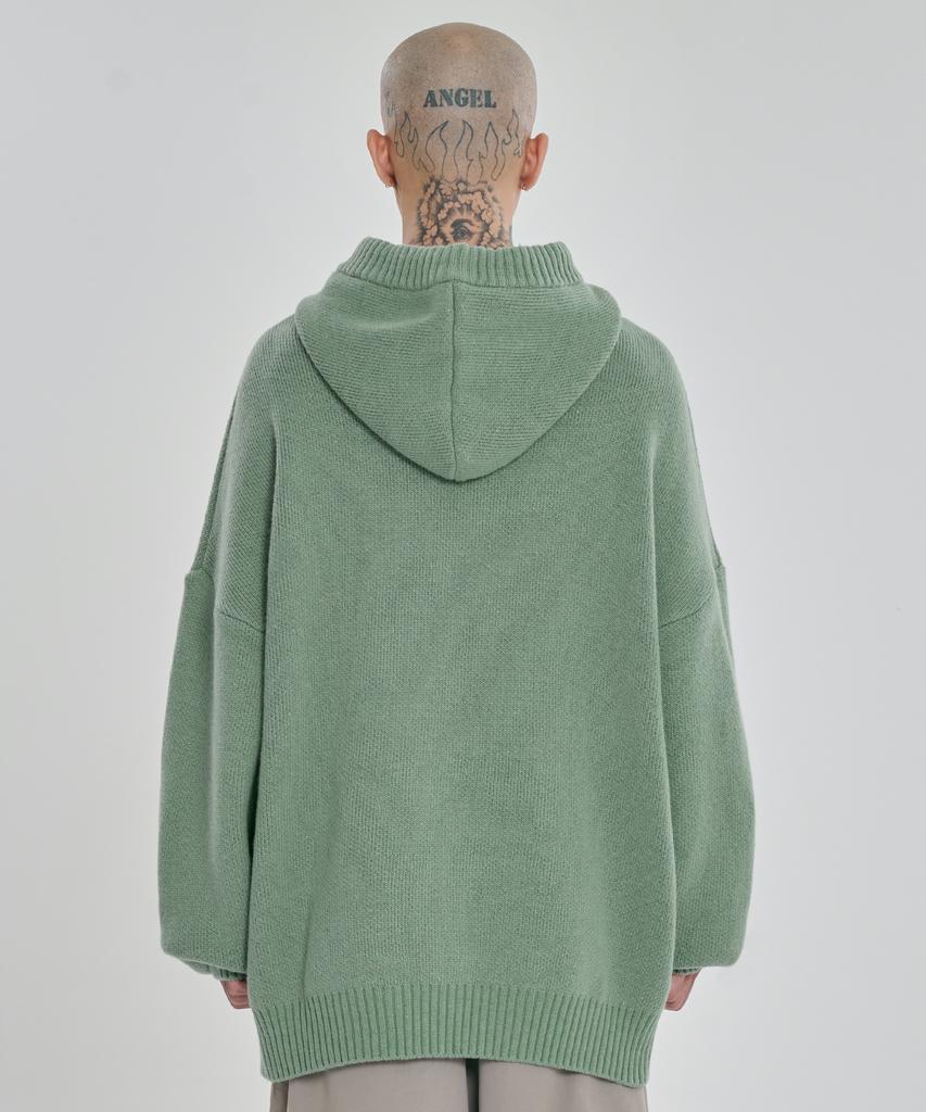 AJOBYAJO [Pba] Dbof Wool Knit Hoodie [Mint]