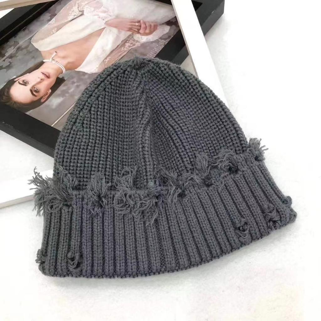 Knitted Winter Warm Hat Solid Color Breathable Cap Outdoor Commuter Fashion Gift