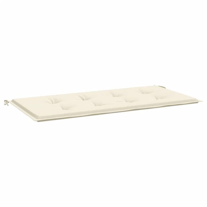 VidaXL Coussin de banc de jardin crème 120x50x3 cm tissu oxford 43198
