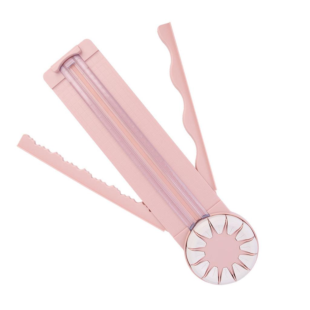 12 in 1 Paper Cutter Rotating Disc Straight Wavy Line Versatile Paper Trimmer for Photo Scrapbook Po