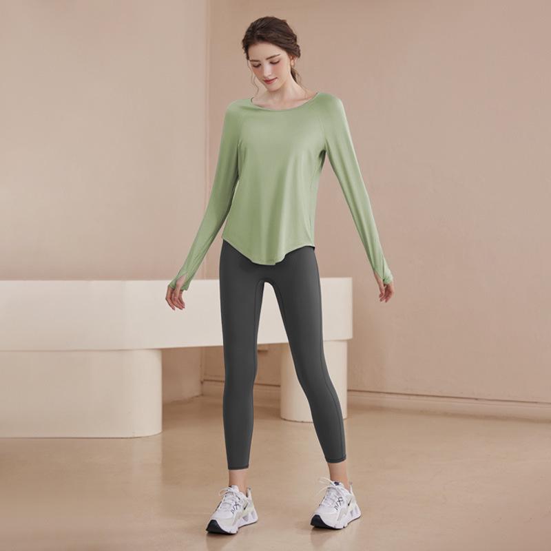 Women's Quick-Dry Mesh Yoga Tops - Long-Sleeve, Breathable Pilates Fitness Wear