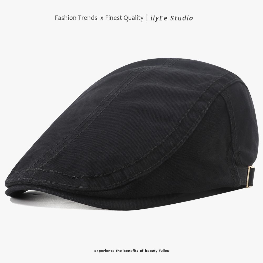 New Solid Color Cotton Beret Hat Adjustable Newsboy Cap Hip Hop British Painters Hat Berets For Men Women Y2K Flat Visor Cap