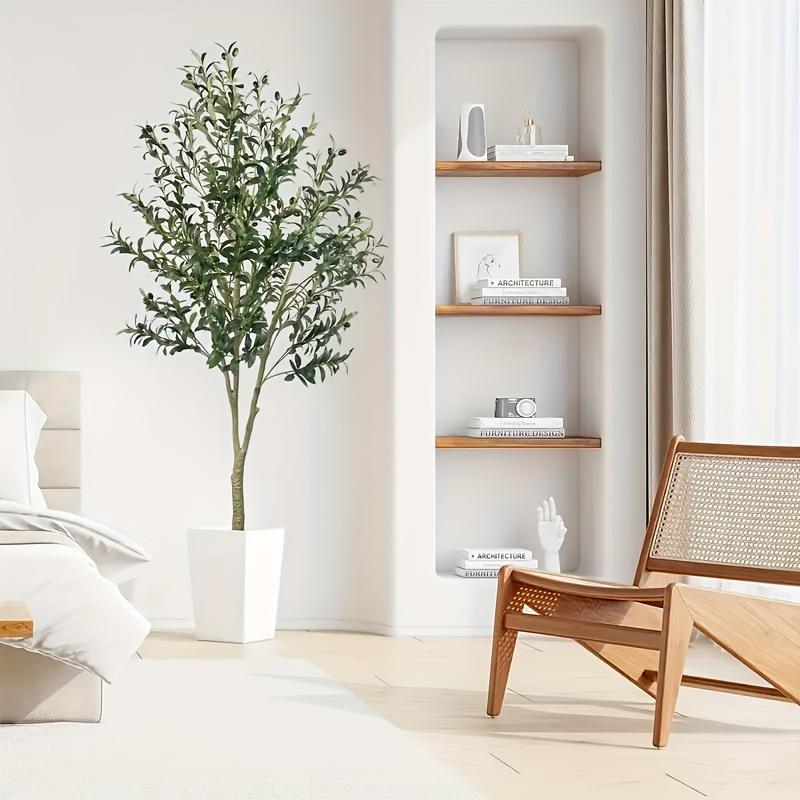 Kunstmatige Olijfboom | Binnen/Buiten Plastic Decoratie voor Woonkamer, Thuiskantoor, Tuin | Nieuw Huiswarmingcadeau Moderne Stijl Olijfdecor