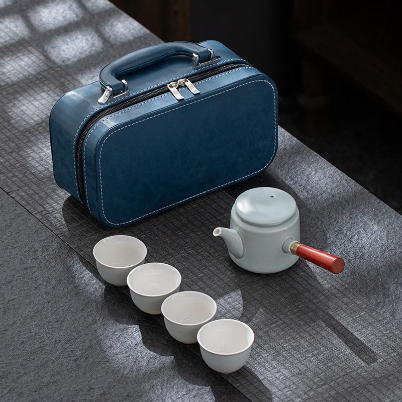 Ceramic Portable Travel Tea Set Bank Company Portable Tea Set