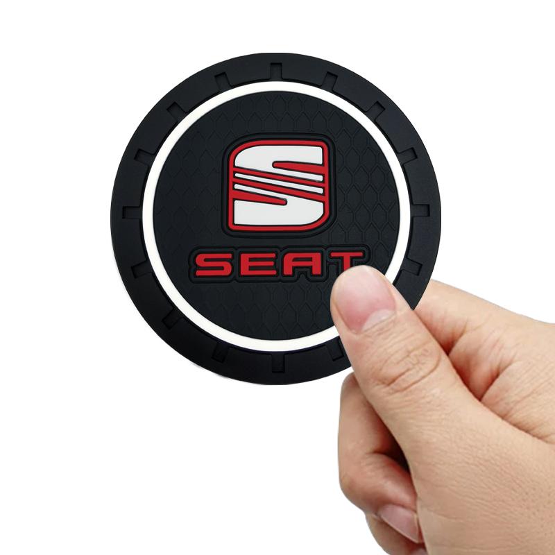

Car Cup Holder Pad Slot Non-slip Coaster Mat for Seat Leon FR Altea Ibiza Toledo Cordoba Arona Ateca Alhambra MK3 1pcs