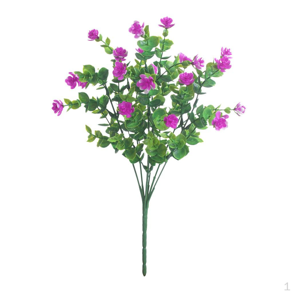 7 Branches Eucalyptus Rose Flower Bunch Floral Arrangement