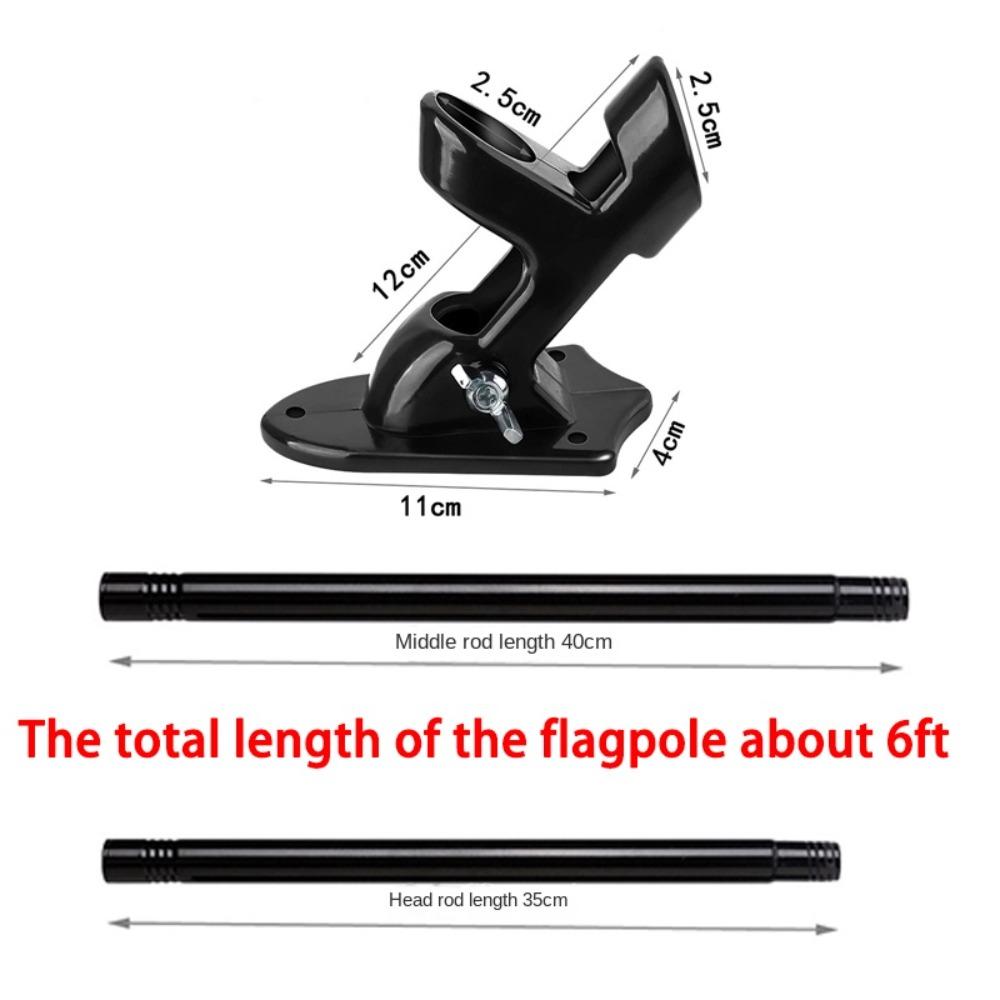 6Ft Flag Pole Kit Stainless Steel Heavy Duty Rotating Flag Collapsible 360 Degree Rotating Stand Flagpole Yard Banner Holder