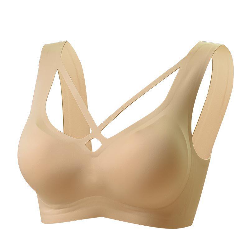 

Seamless Plus Size Supportive Bra - Anti-Sagging, Fixed Cup, No Underwire, Minimizes Large Bust 3XL 40/90BCD