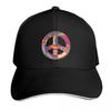 Psychedelisches Friedenssymbol Baseballkappe Kappe Individuelle Kappe modisch schwarz Damen Unisex