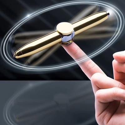 Kreativer multifunktionaler LED-Stift, rotierendes druckreduzierendes Gyroskop, Metallkugelschreiber, modische Büromaterialien, Schreiben