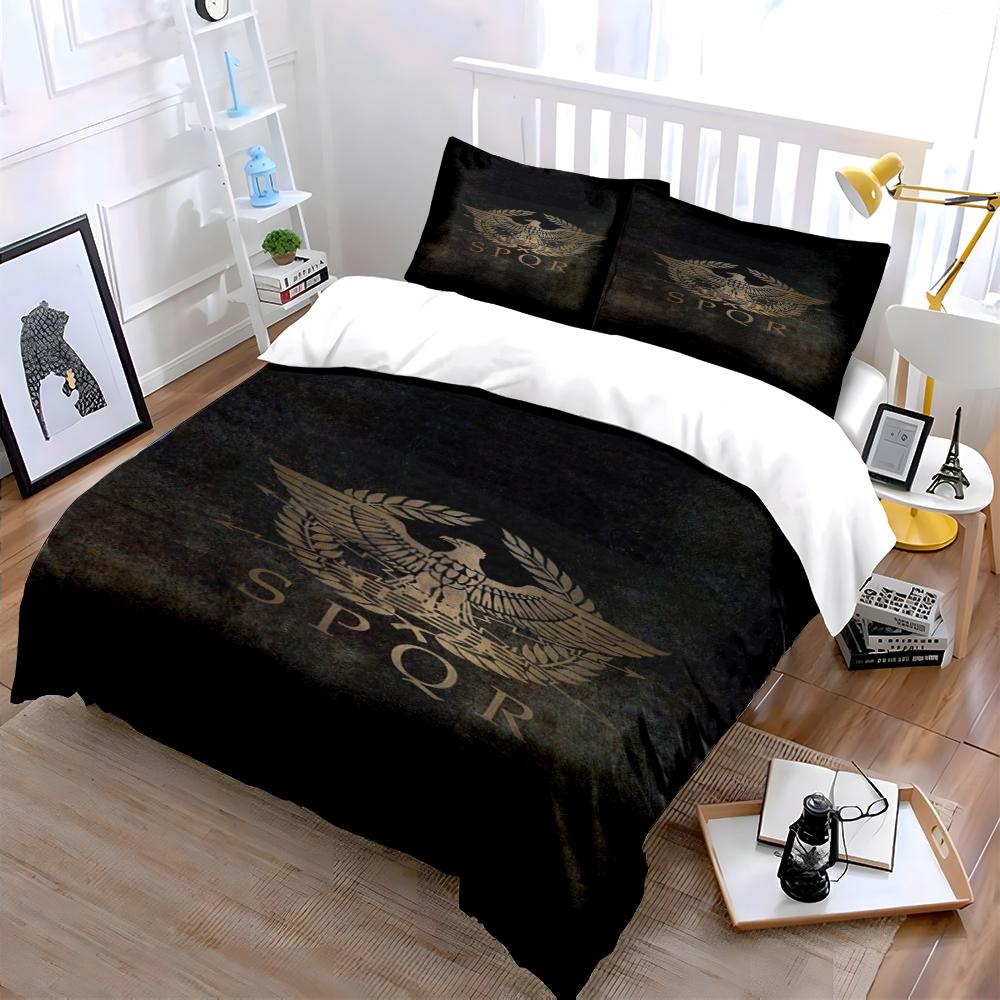 Roman Eagle SPQR Bedding Set Bedding set (1 duvet cover, 2 pillowcases, duvet not included)