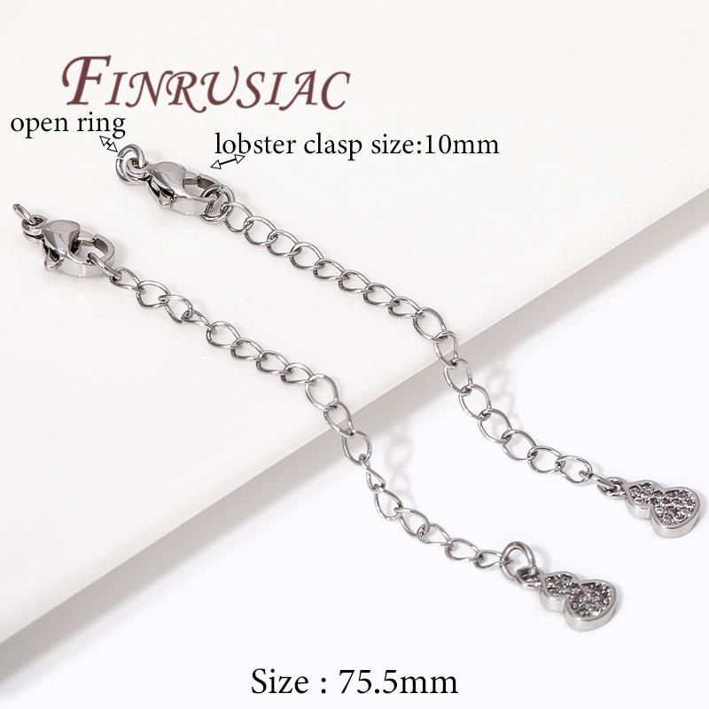 18K Gold Plated Connectors For Jewelry,Extension Extender Tail Chains with Lobster Clasps For Jewelry,DIY Bracelets Accessories