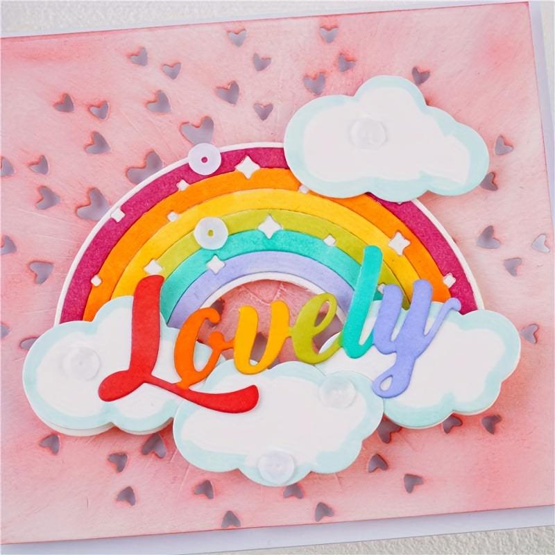 Rainbow Metal Cutting Dies DIY Scrapbook Paper Cards Embossing Craft Die Cut Handmade Craft New Dies