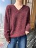 Versatile Women's Cashmere Knit V-Neck Top - Loose Fit, Slimming, Warm for Autumn/Winter