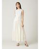 Metal Brooch Rib Knit Combination Flare Dress FWNO251081IVR0