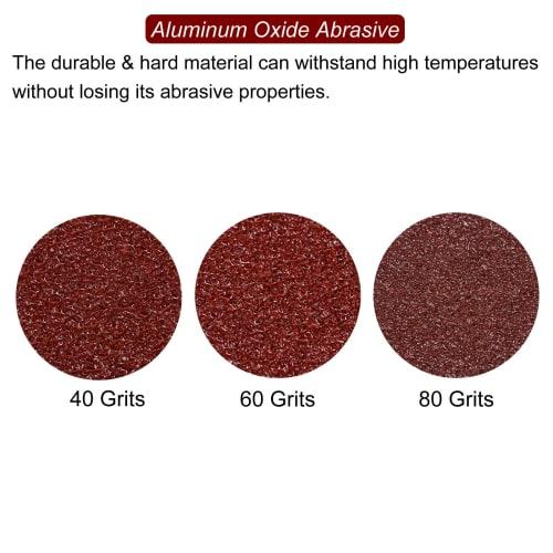 uxcell Triangular Hook and Ring Sandpaper, 40, 60, and 80 Grit, 3-1/8" Aluminum Oxide Sanding Pad, Mouse Detail Sander Paper, Multi-Tool Sheet Set, 20
