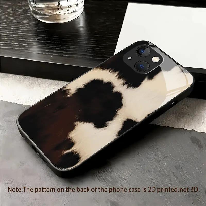 TEUM Station American style cream pattern Apple 17Pro tempered glass case iPhone16E fine hole all-inclusive mobile phone case