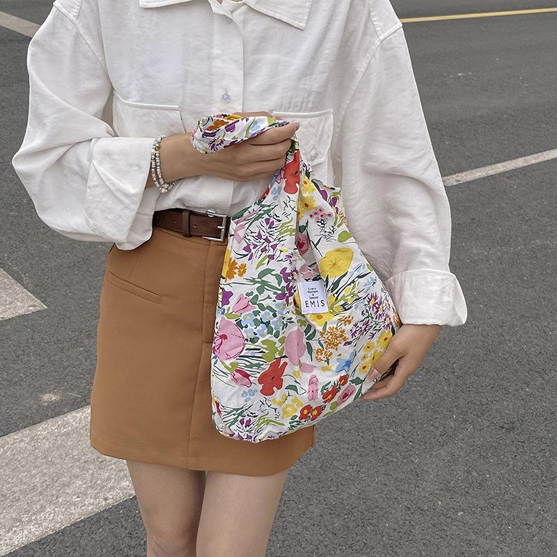 Simple and Fashionable Commuting Cross-span Bag Retro Cloth Bag Fashionable Literary Fresh Student Shoulder Bag Large Capacity Tote Bag