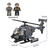 Compatible Lego Small Particle Building Blocks Helicopter Model - Children's Educational Assembly Insert Toy.