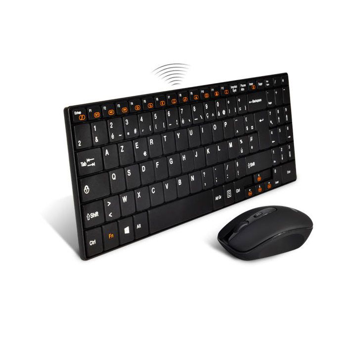 Pack Clavier / Souris Sans fil ADVANCE - PC - Noir
