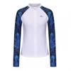 Womens/Ladies Palm Print Full Zip Swim Top