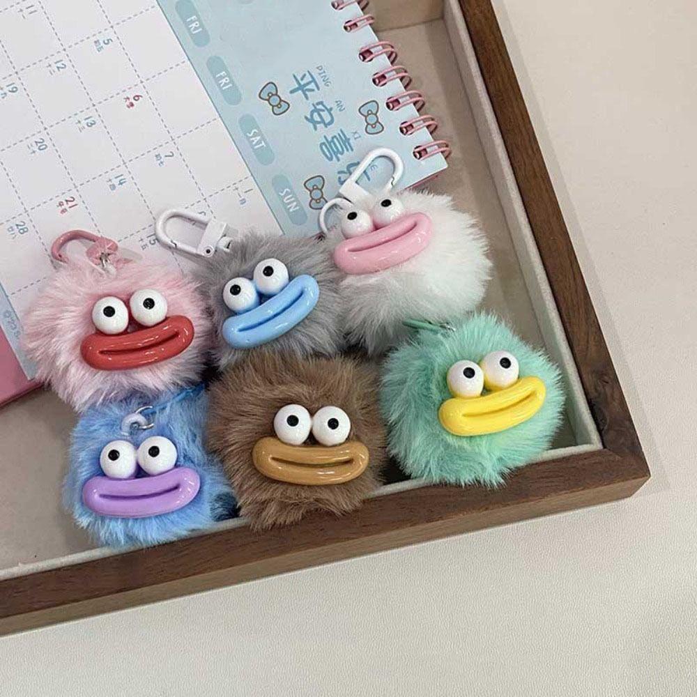 Plush Doll Sausage Mouth Keyring Sausage Mouth Big Mouth Plush Pendant  Girls Gift