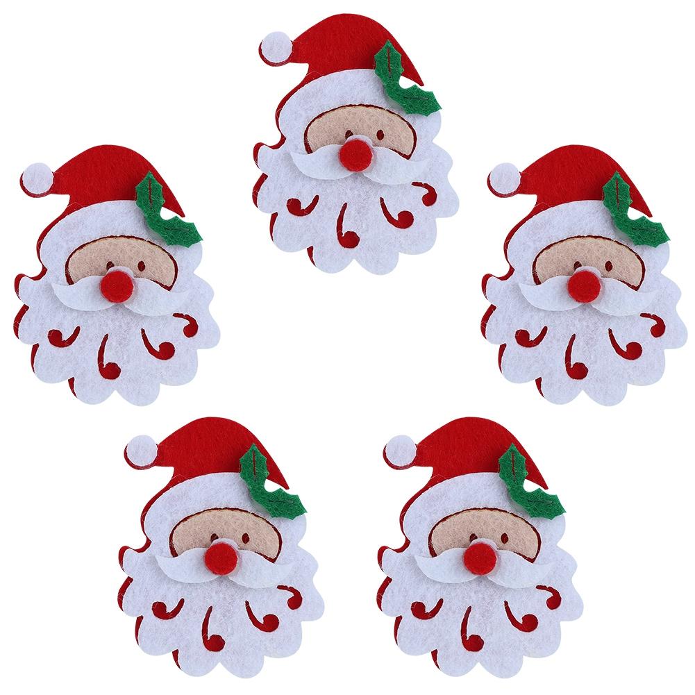 20PCS/Bag Merry Christmas Ornament Cloth Patch DIY Santa Claus Elk Snowflake Pattern Christmas
