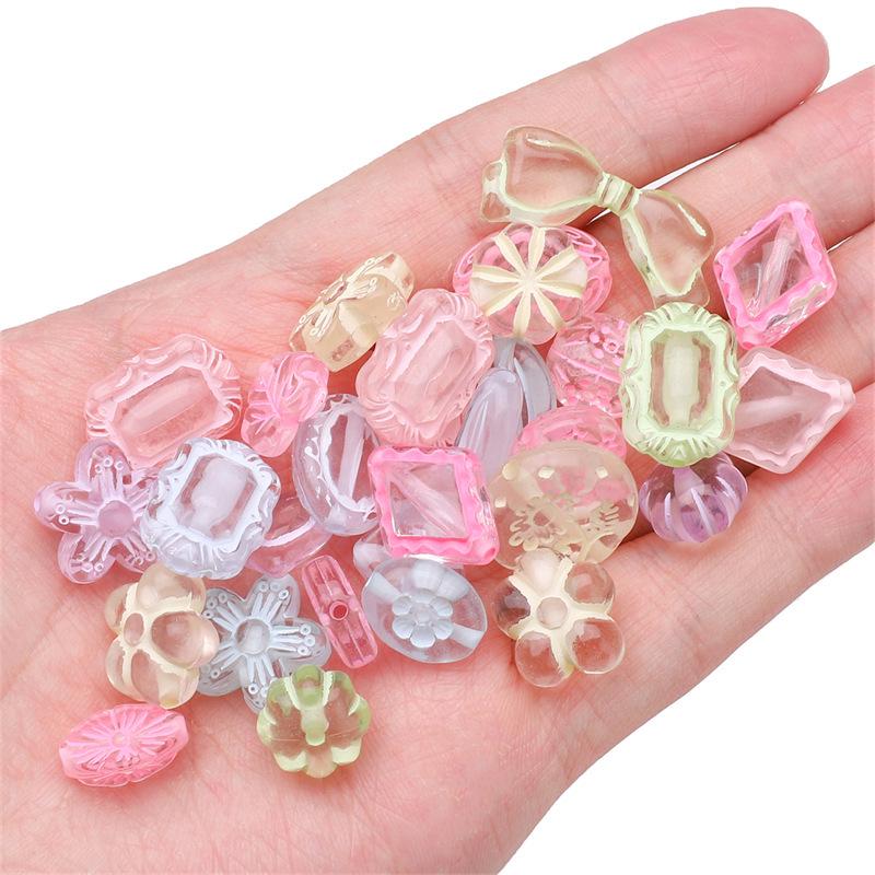 Acrylic Transparent Mixed Beads for DIY Jewelry: Phone Chains, Bracelets, Pendants, and Accessories.