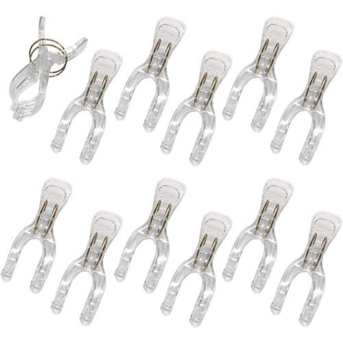 Polycarbonate W-Spring Pole Clips, Pack of 12, PC-12