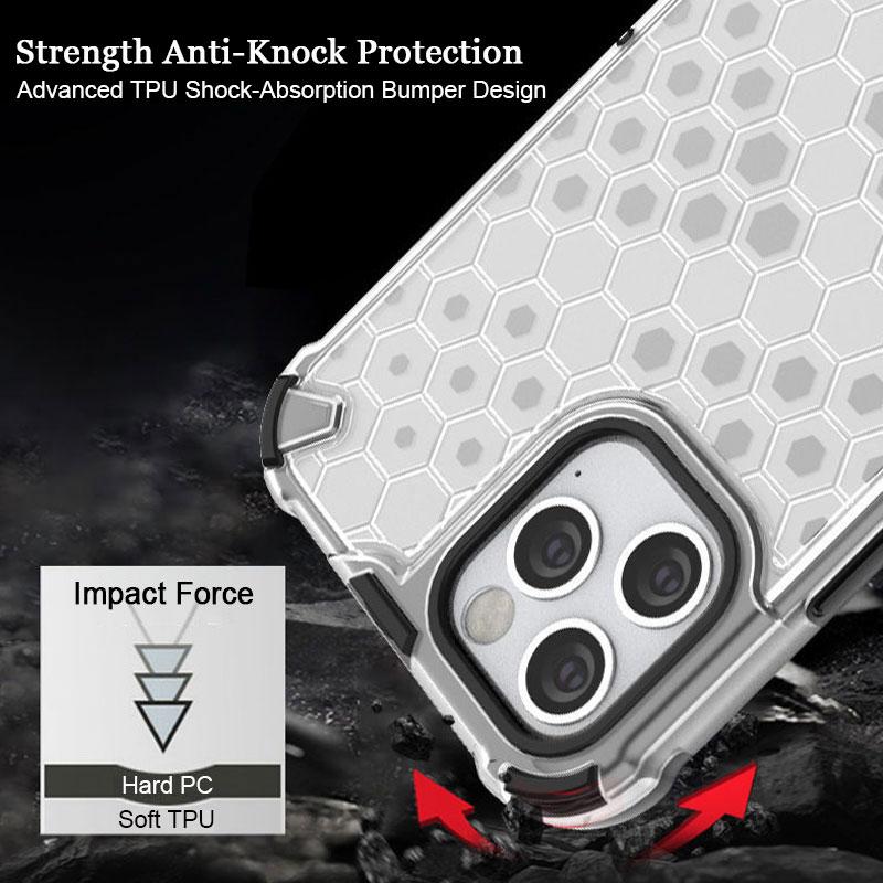 Honeycomb Shockproof For Samsung Galaxy S23 Case Armor Capa S23 Plus Ultra S22 S21 S23 FE S20 Cover Translucent TPU PC Protector