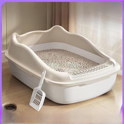Extra Large Semi-Enclosed Anti-Splash Cat Litter Box