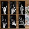 Funny X-Ray Hand Bones Soft Phone Case for Samsung Galaxy S26 S25 Edge S24 Ultra S23 Plus S22 S21 FE S20 Black Cover Back Shell