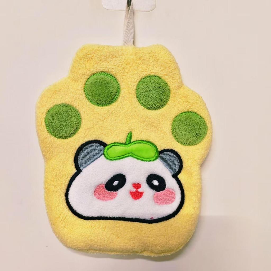 Cartoon Kitchen Hand Towel - Thick, Absorbent, Lint-Free, Cute Hanging Dishcloth for Bathroom and Household Use