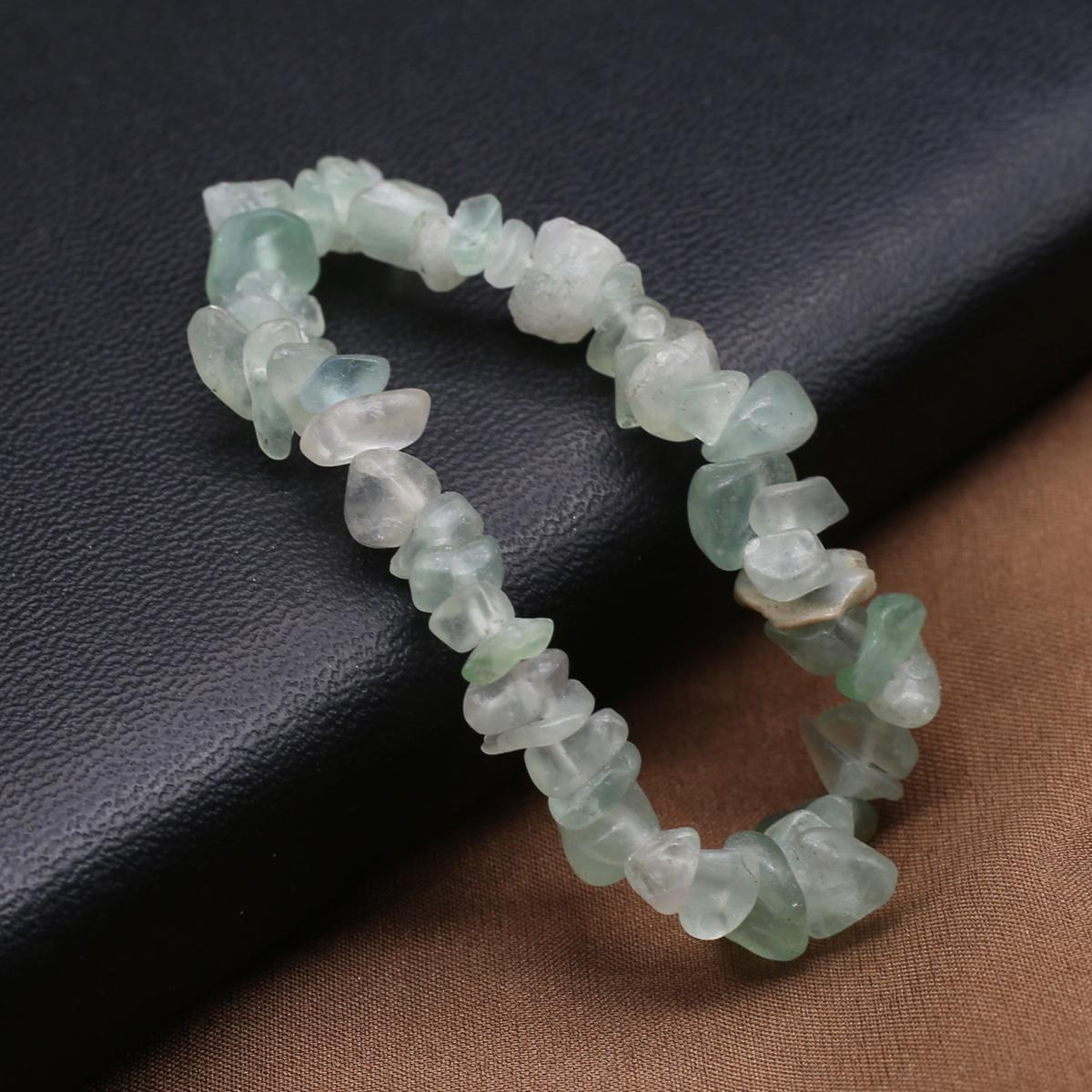 

Новый стиль, женский браслет из натурального камня, Радужный дымчатый кварц/клубника, браслет из гравия с кристаллами для женщин, цепочка подарков на день рождения, 18 см 18CM