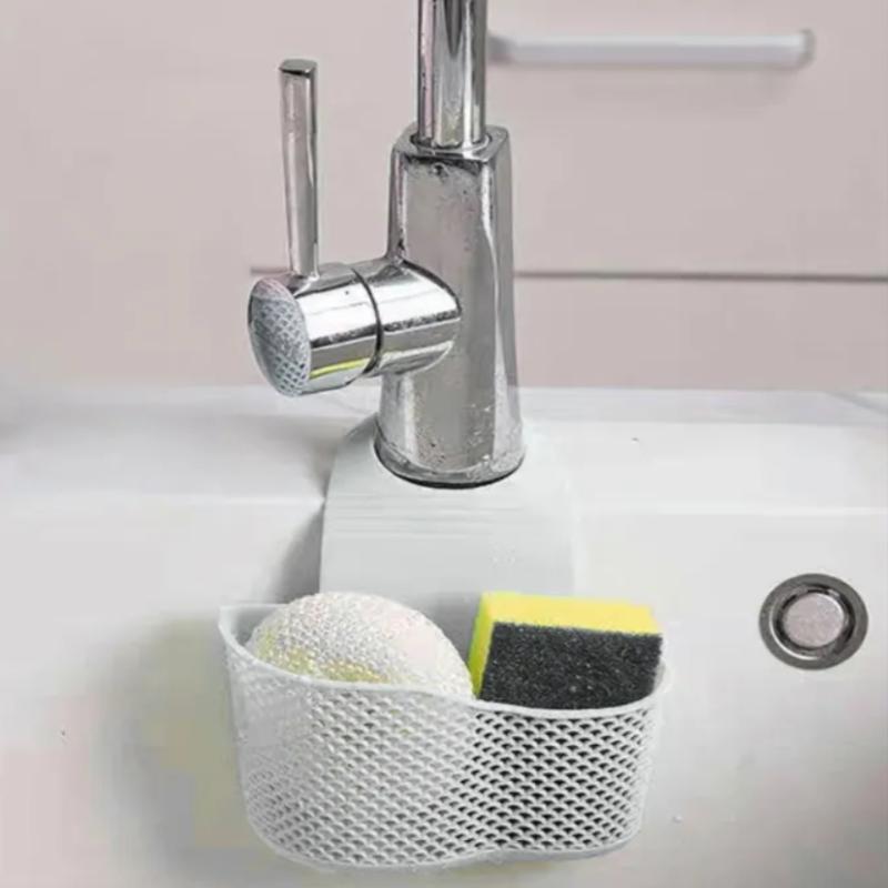 Sink Draining Hanging Basket Adjustable Kitchen Accessories Sink Bag Soap Sponge Shelf Faucet Holder For Bathroom