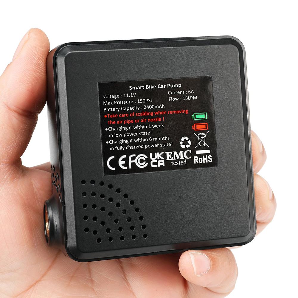 Winzige Luftpumpe, tragbare intelligente Pumpe für Autoreifen, Schlauchboote, Fahrräder mit voreingestelltem Hochdruck