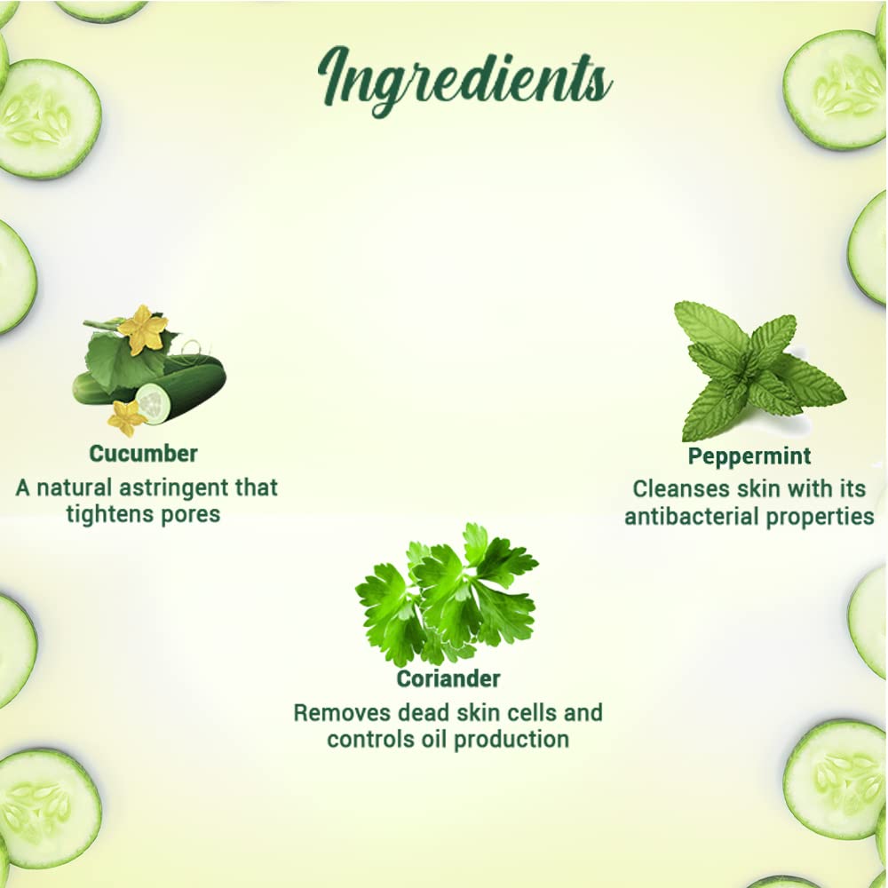 Biotique Cucumber Pore Tightening Toner 200ml | Ayurvedic Botanical Extracts | Skin pH Balance | For Oily & Normal Skin